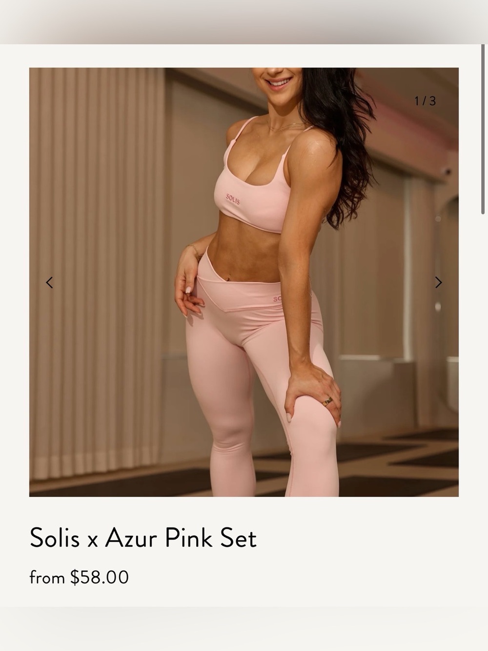 Azur fit x Solis pink set